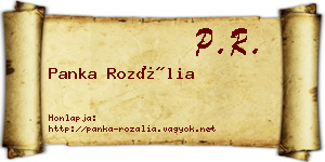 Panka Rozália névjegykártya